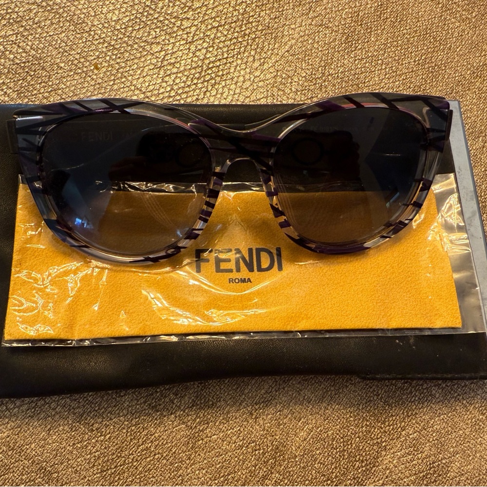 Fendi Women's Striped Purple Sunglasses